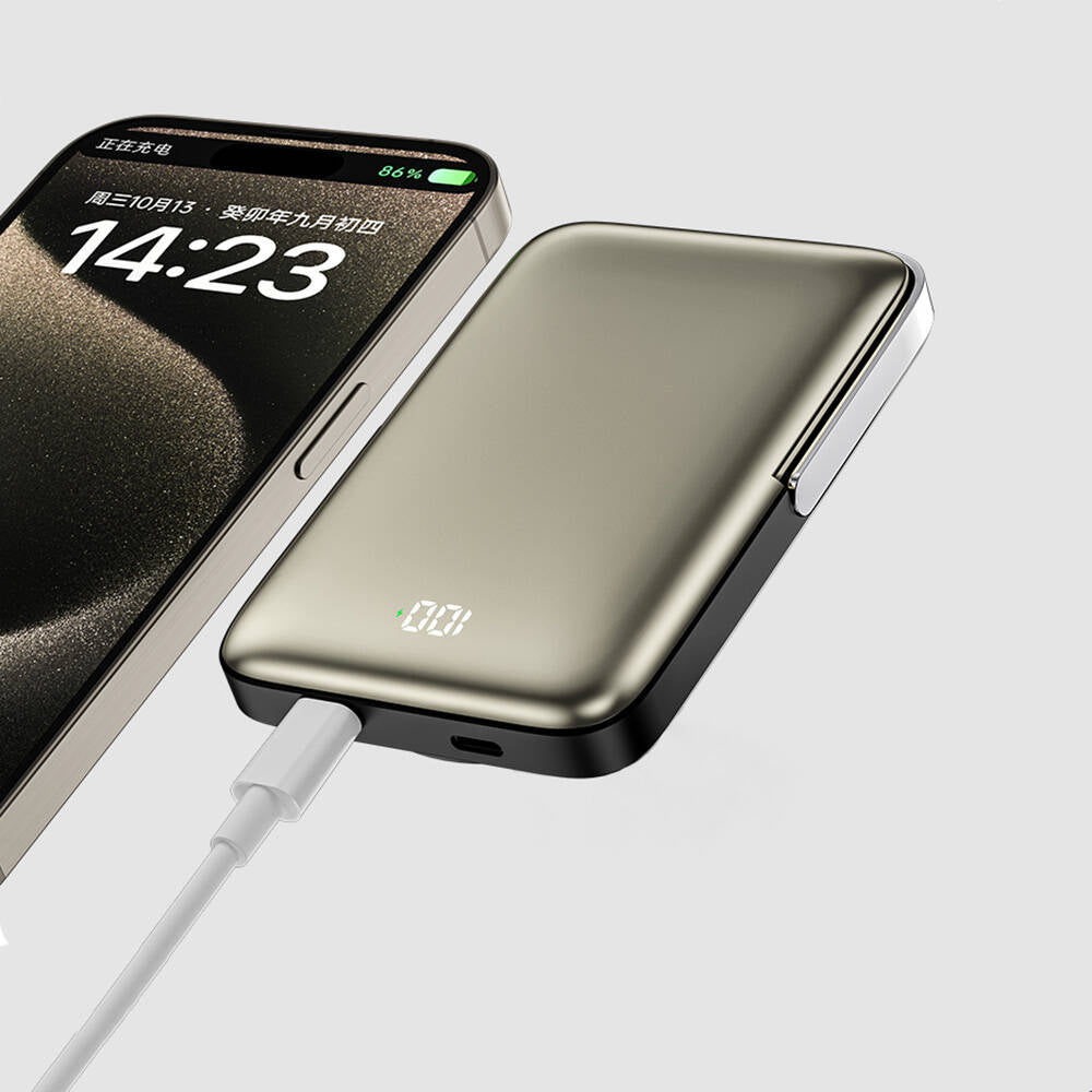 Wiwu Wi-P018 Elite Serisi Led Ekranlı M-safe 15W 10000mAh Kablosuz Powerbank