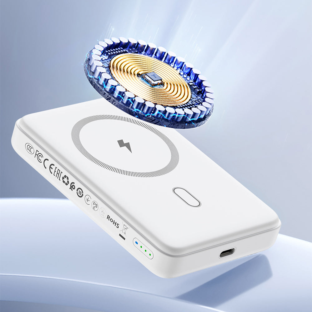 Wiwu Wi-P043 LED Işık Göstergeli Standlı Taşınabilir M-safe Kablosuz Powerbank 10.000mAh 15W