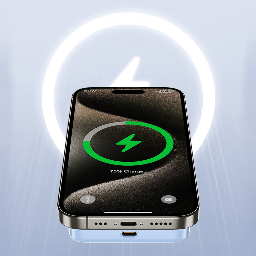 Wiwu Wi-P043 LED Işık Göstergeli Standlı Taşınabilir M-safe Kablosuz Powerbank 10.000mAh 15W
