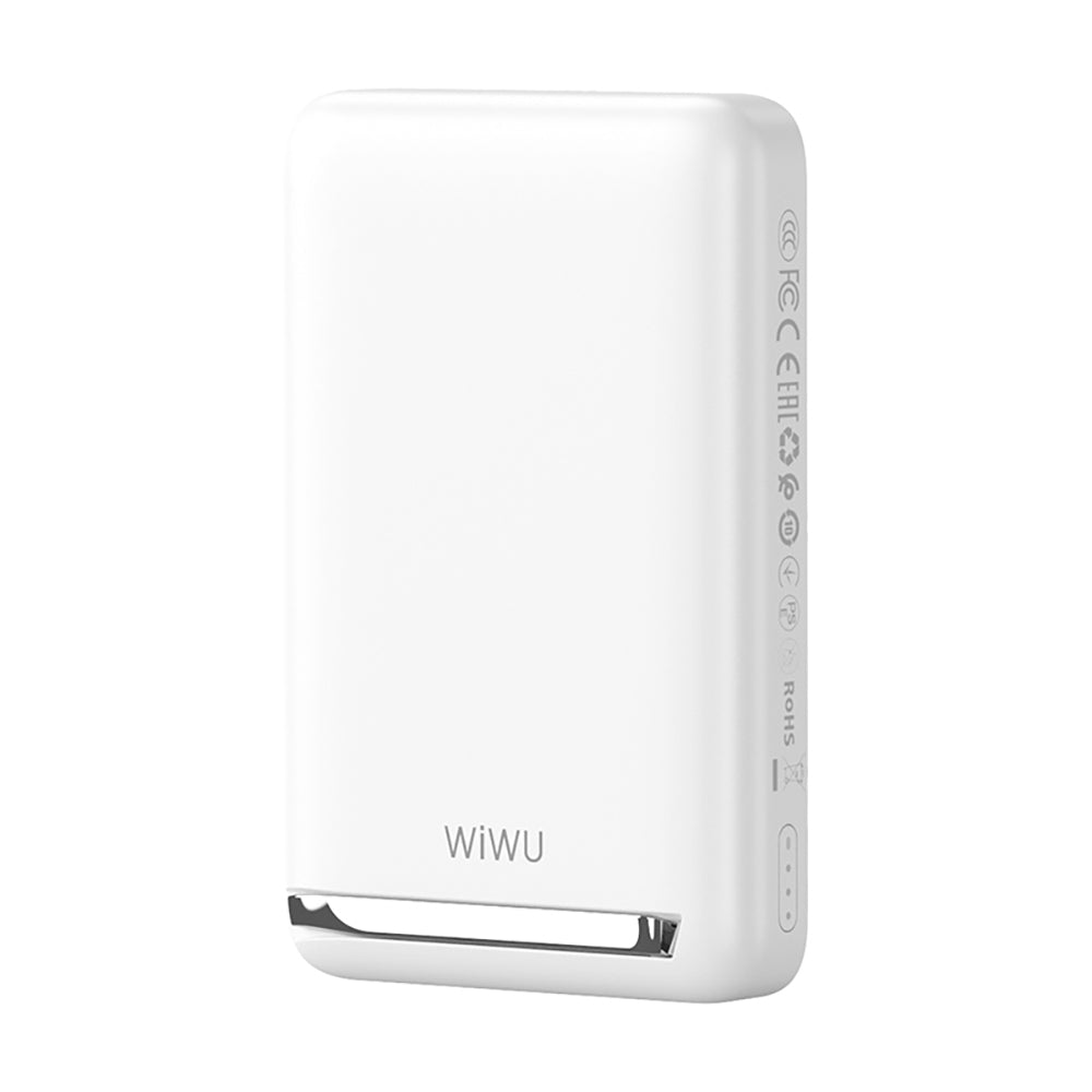 Wiwu Wi-P043 LED Işık Göstergeli Standlı Taşınabilir M-safe Kablosuz Powerbank 10.000mAh 15W