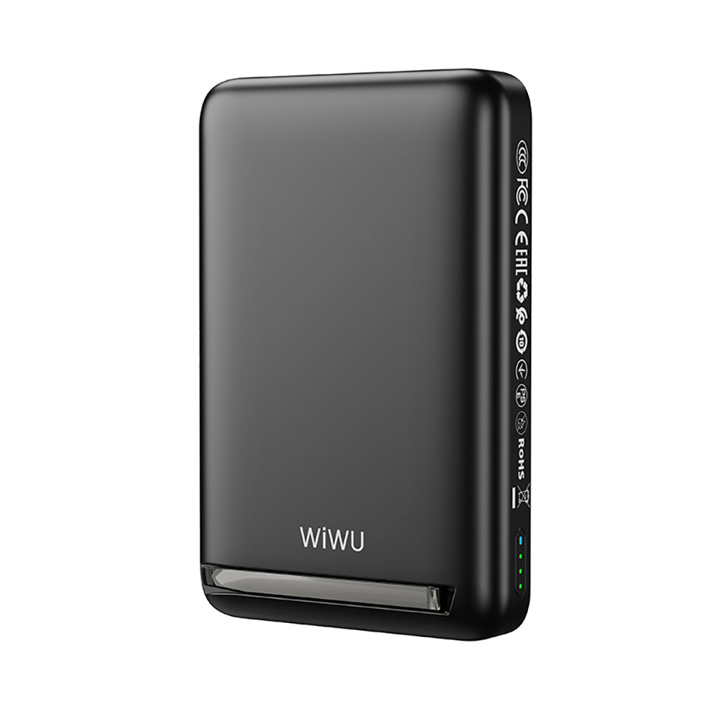 Wiwu Wi-P043 LED Işık Göstergeli Standlı Taşınabilir M-safe Kablosuz Powerbank 10.000mAh 15W