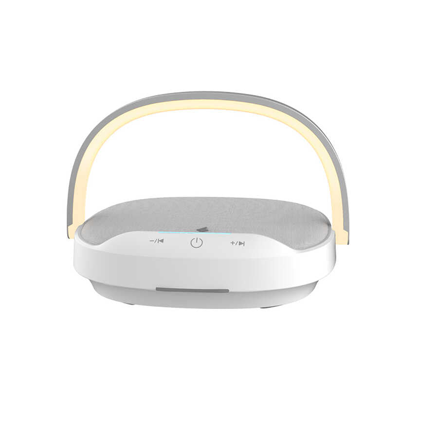 Wiwu Y1 Gece Lambalı Ve Kablosuz Şarj Standlı Bluetooth Speaker Hoparlör - 2