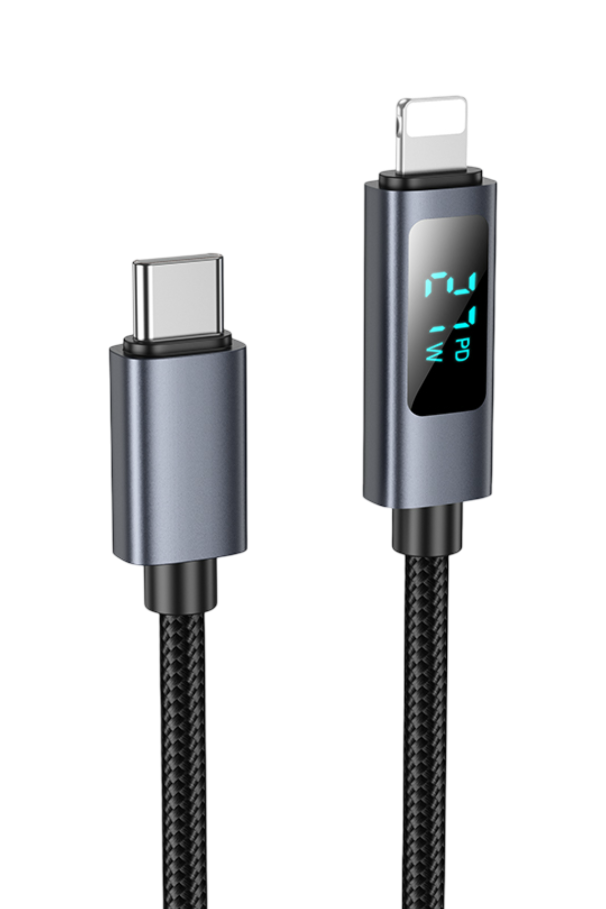 Hoco. X112 1M 27W Dijital Ekranlı Lightning to Type-C PD Şarj ve Data Kablosu