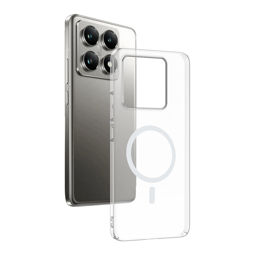 Cepax Xiaomi 14T Pro Kamera Korumalı M-Safe Şarj Özellikli Şeffaf London Sert PC Kılıf