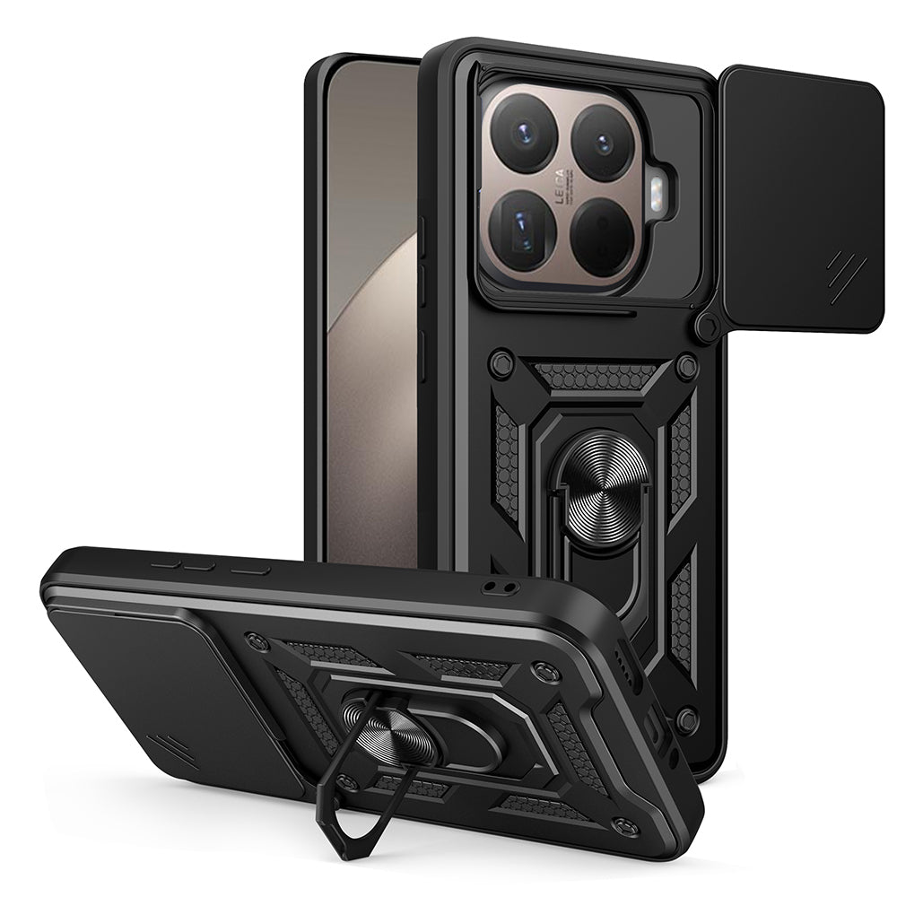 Cepax Xiaomi 15T Pro Magnetik Standlı Kamera Korumalı Sürgülü Vega Telefon Kılıfı