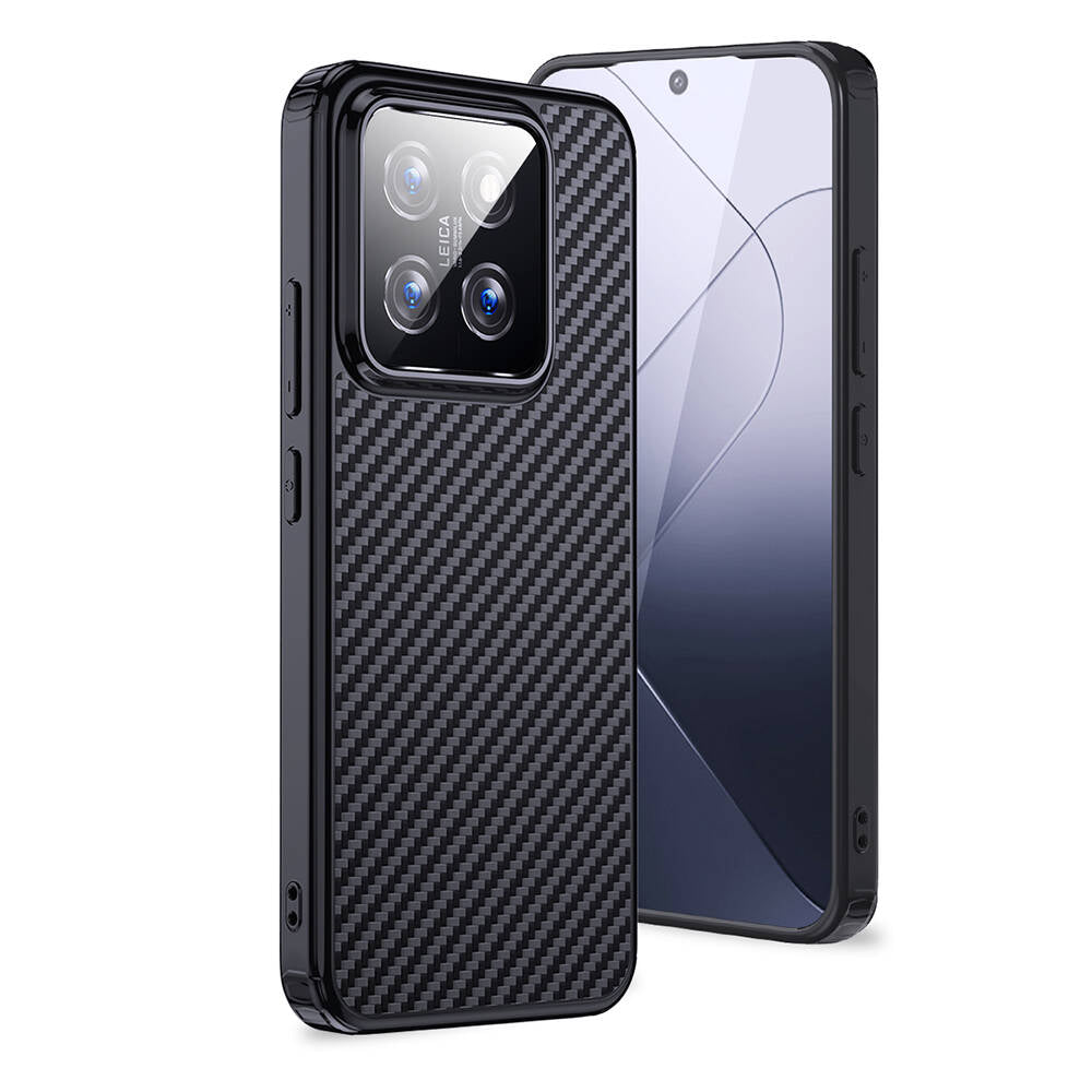 Wlons Radison Xiaomi Mi 14 Pro Aramid Karbon Fiber M-safe Özellikli Telefon Kılıfı