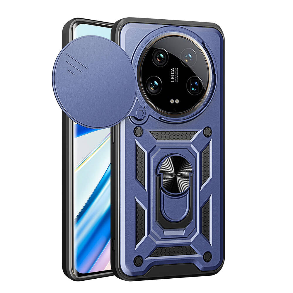 Cepax Xiaomi Mi 14 Ultra Magnetik Standlı Kamera Korumalı Sürgülü Vega Kılıf