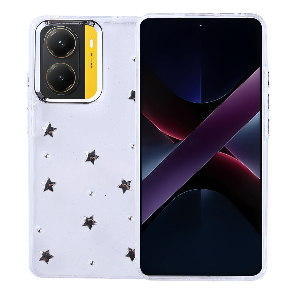 Cepax Xiaomi Poco X7 Pro Airbag Tasarımlı Simli Şeffaf Kutup Kılıf