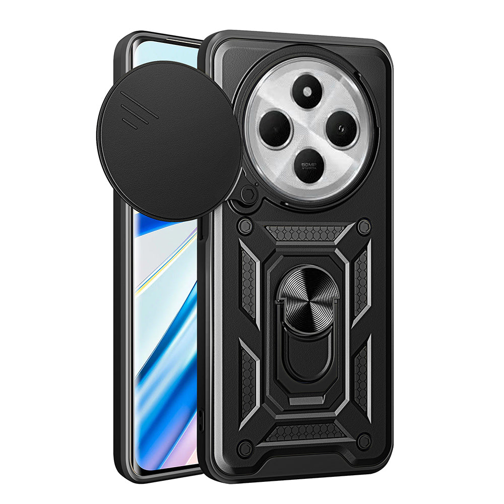 Cepax Xiaomi Redmi 14C 4G Magnetik Standlı Kamera Korumalı Sürgülü Vega Kılıf
