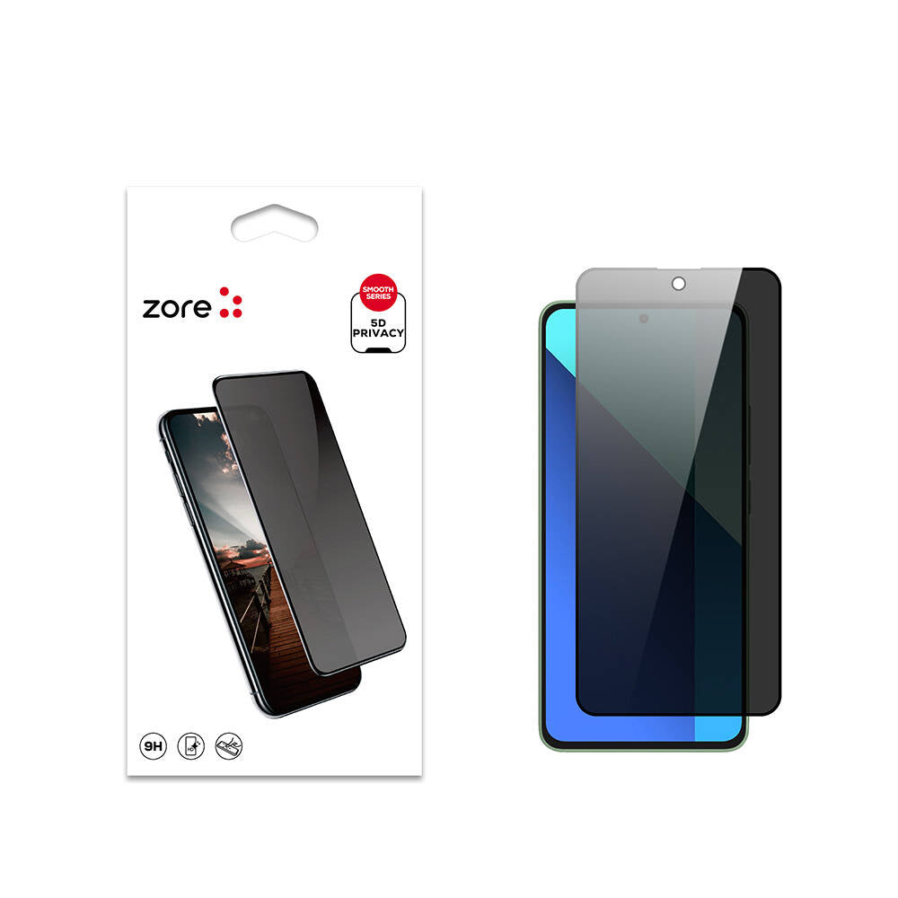 Cepax Xiaomi Redmi Note 13 4G New 5D Privacy Temperli Ekran Koruyucu
