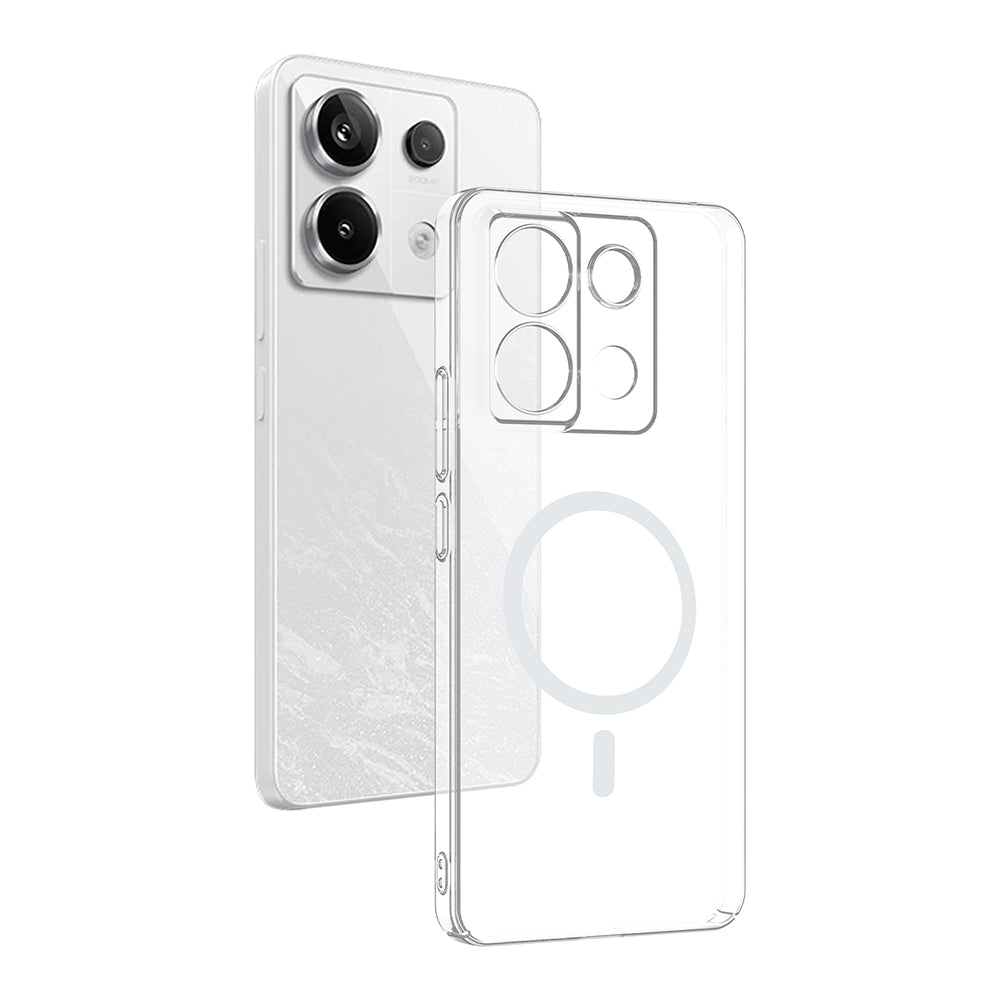 Cepax Xiaomi Redmi Note 13 Pro 4G Kamera Korumalı M-Safe Şarj Özellikli Şeffaf London Sert PC Kılıf