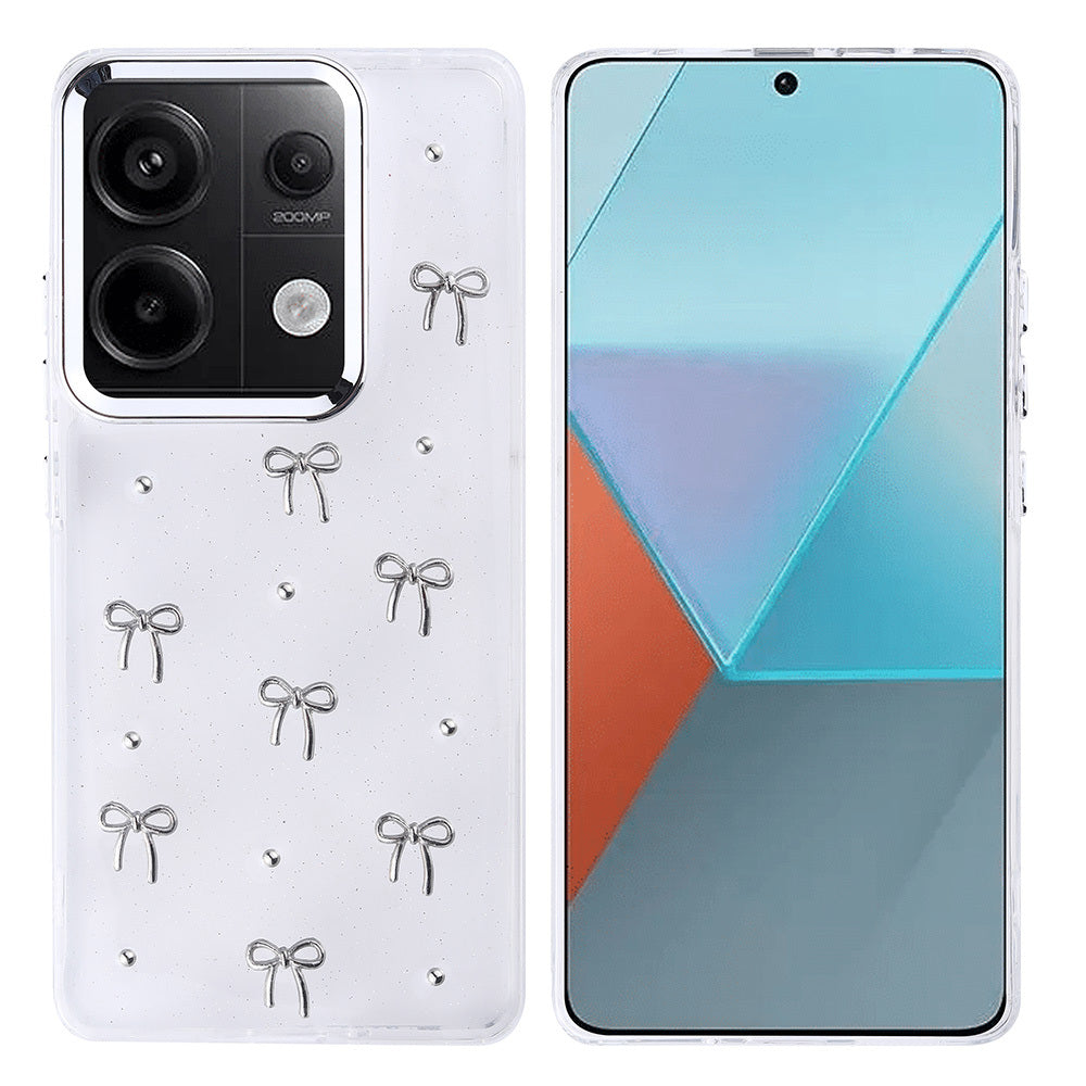 Cepax Xiaomi Redmi Note 13 Pro 4G Airbag Tasarımlı Simli Şeffaf Kutup Kılıf