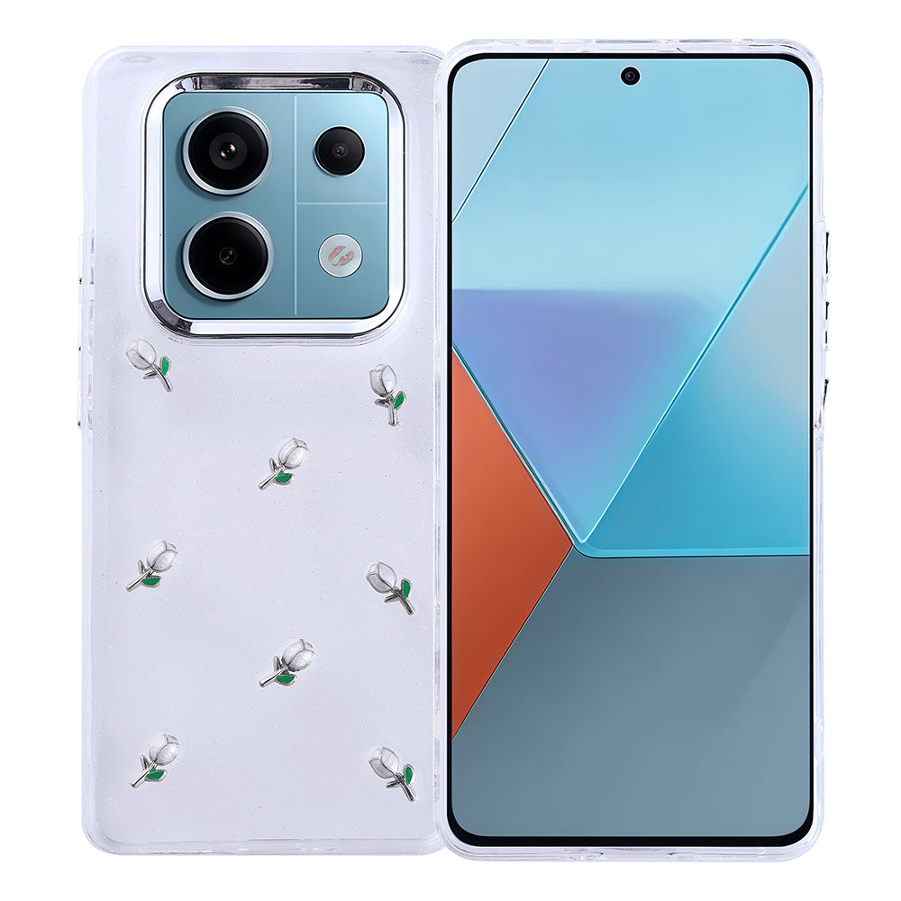 Cepax Xiaomi Redmi Note 14 Pro 4G Airbag Tasarımlı Simli Şeffaf Kutup Kılıf