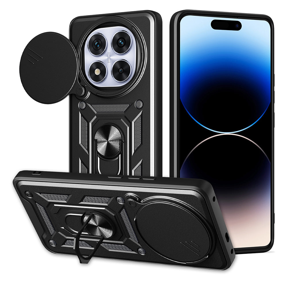 Cepax Xiaomi Redmi Note 14 Pro Plus Magnetik Standlı Kamera Korumalı Sürgülü Vega Kılıf