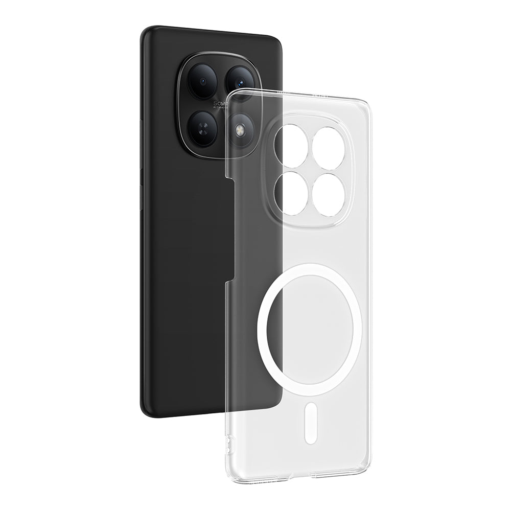 Cepax London Xiaomi Redmi Note 15 4G Kamera Korumalı M-Safe Şarj Özellikli Şeffaf Sert PC Kılıf