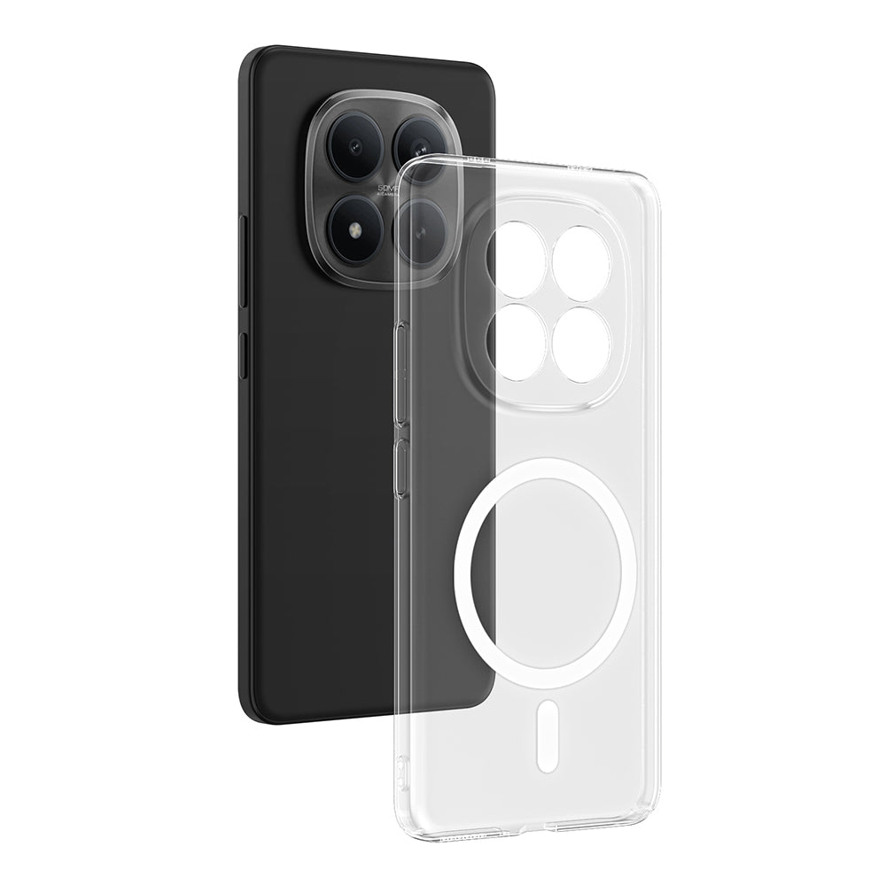 Cepax London Xiaomi Redmi Note 15 Pro Kamera Korumalı M-Safe Şarj Özellikli Şeffaf Sert PC Kılıf