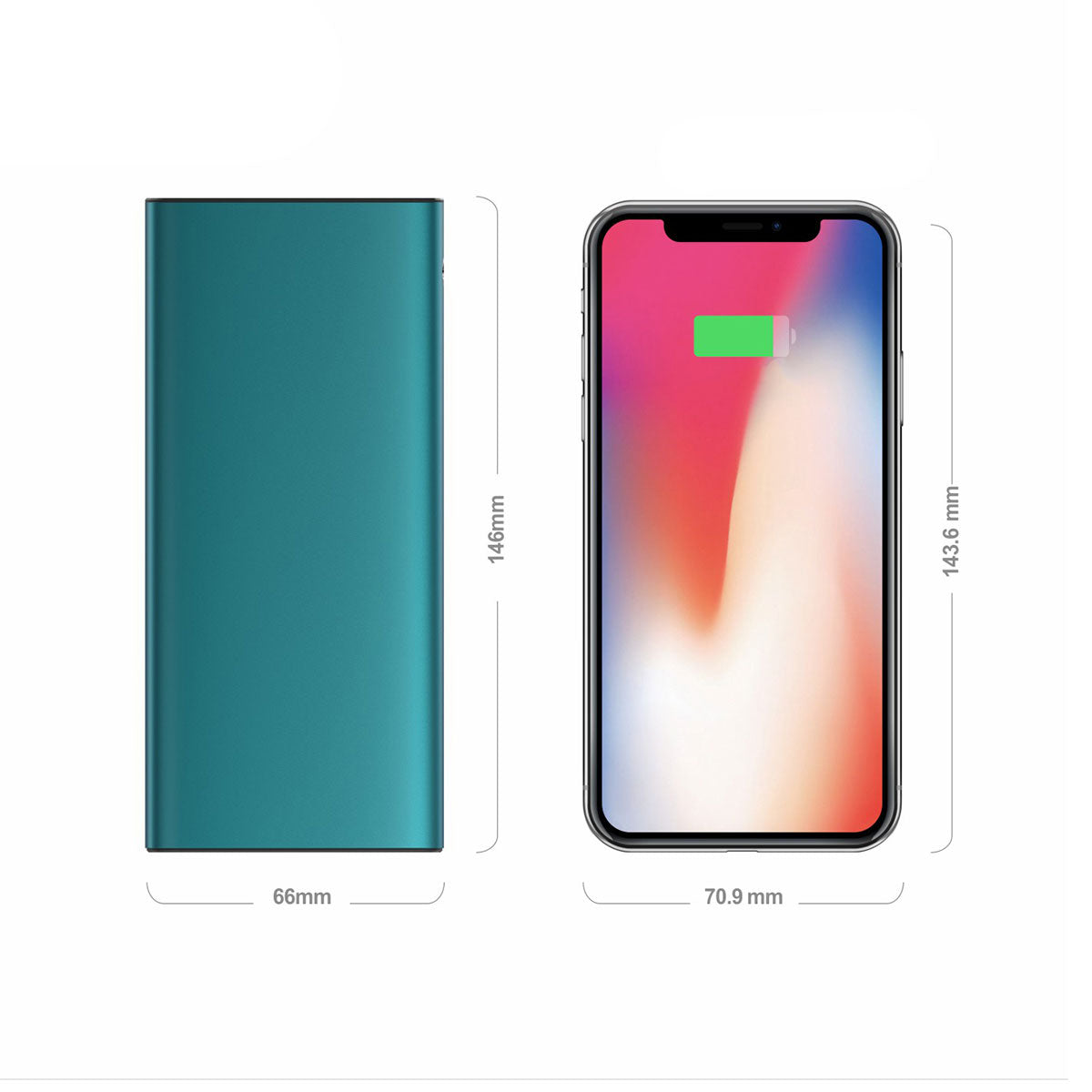 Xipin PX701-Q Hızlı Şarj Özellikli Dijital Ekran Göstergeli Dual 10000mAh USB Taşınabilir Powerbank