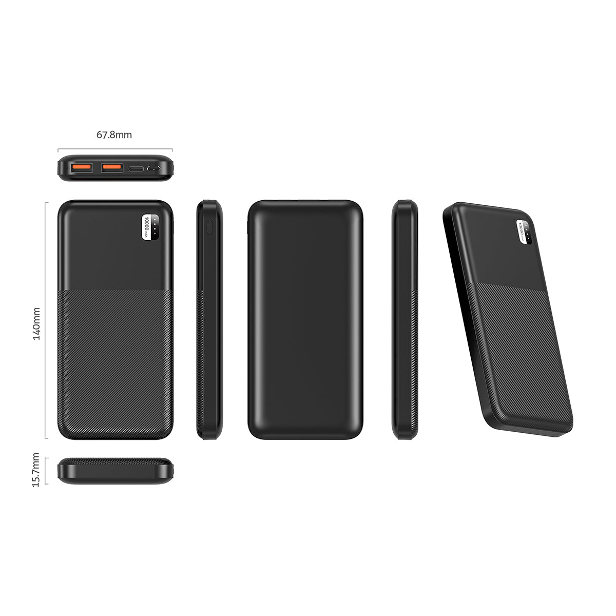 Xipin PX721 Hızlı Şarj Özellikli LED Işık Göstergeli Dual 10000mAh USB Taşınabilir Powerbank