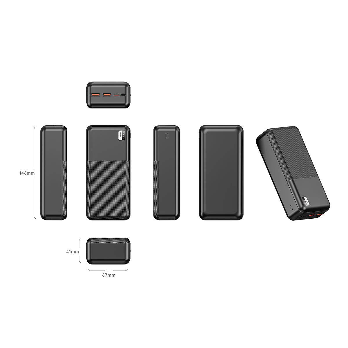 Xipin PX723 Hızlı Şarj Özellikli LED Işık Göstergeli Dual 30000mAh USB Taşınabilir Powerbank