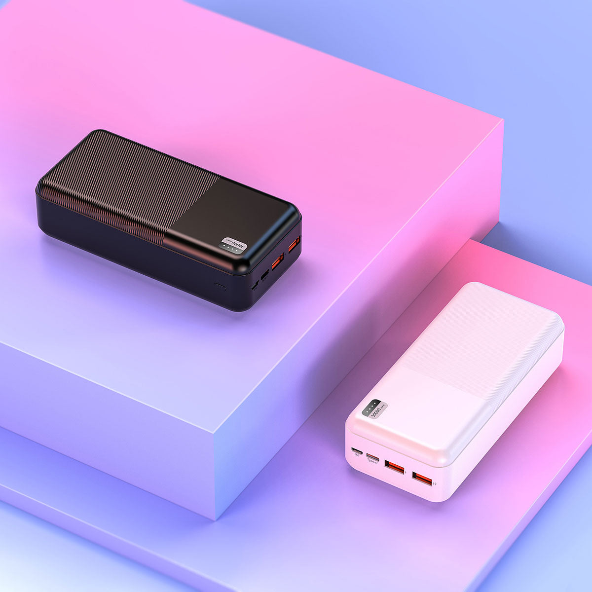 Xipin PX723 Hızlı Şarj Özellikli LED Işık Göstergeli Dual 30000mAh USB Taşınabilir Powerbank