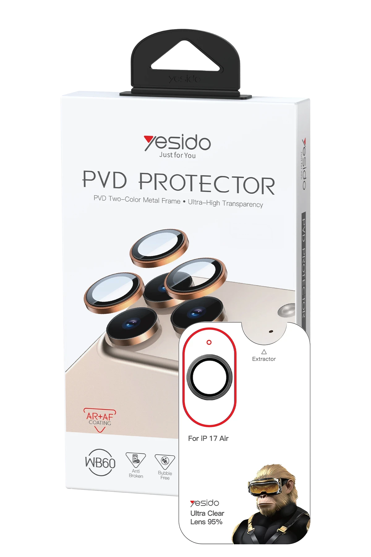 Yesido iPhone 17 Air WB60 Metal Kamera Lens Koruyucu