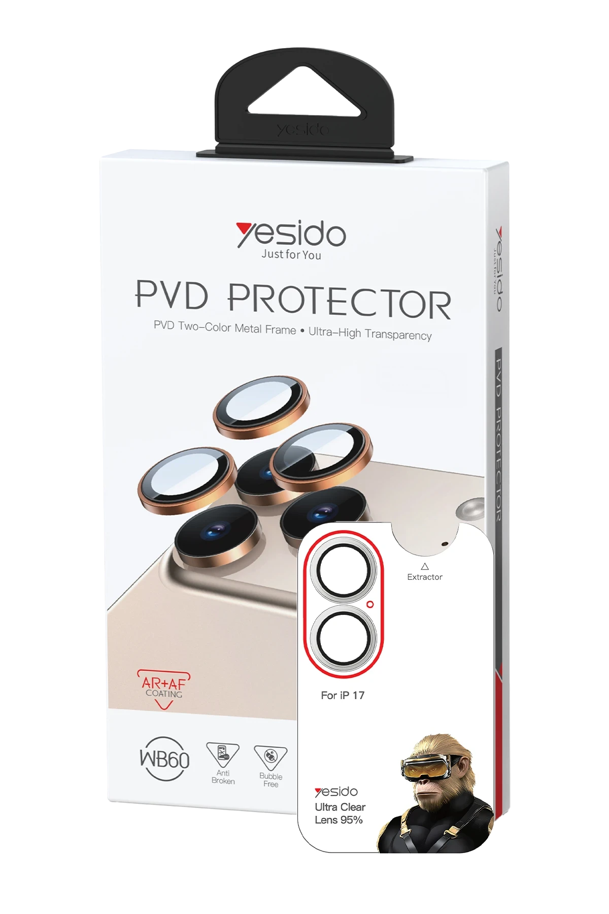 Yesido iPhone 17 WB60 Metal Kamera Lens Koruyucu