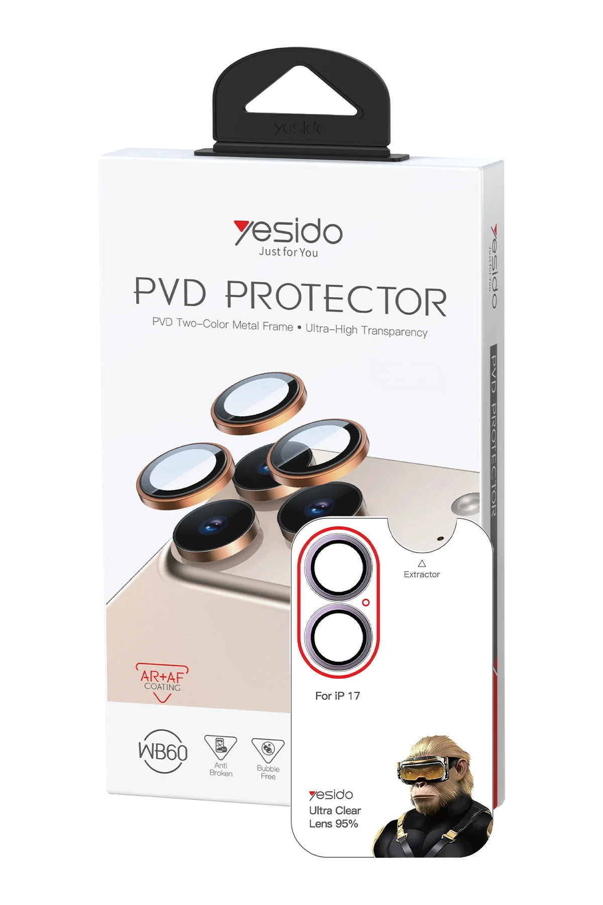 Yesido iPhone 17 WB60 Metal Kamera Lens Koruyucu