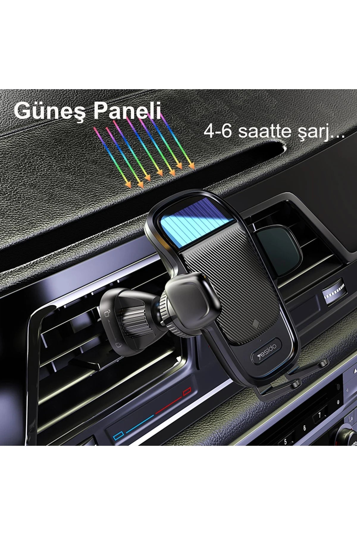 Yesido C164 Izgara Klipsli Güneş Enerji Panelli 110mAh Bataryalı 180 D ...