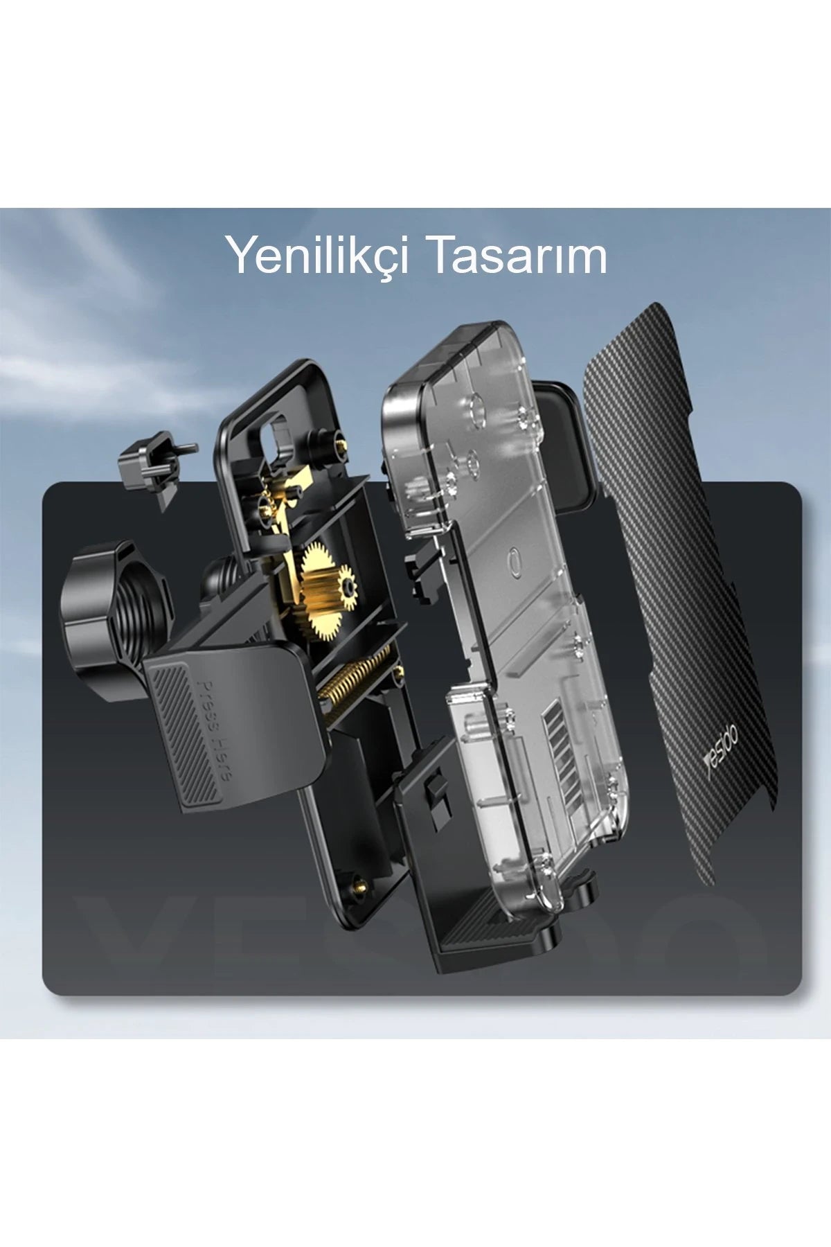 Yesido C173 Yapışkanlı 360 Derece Ayarlanabilir Araç Tutucu