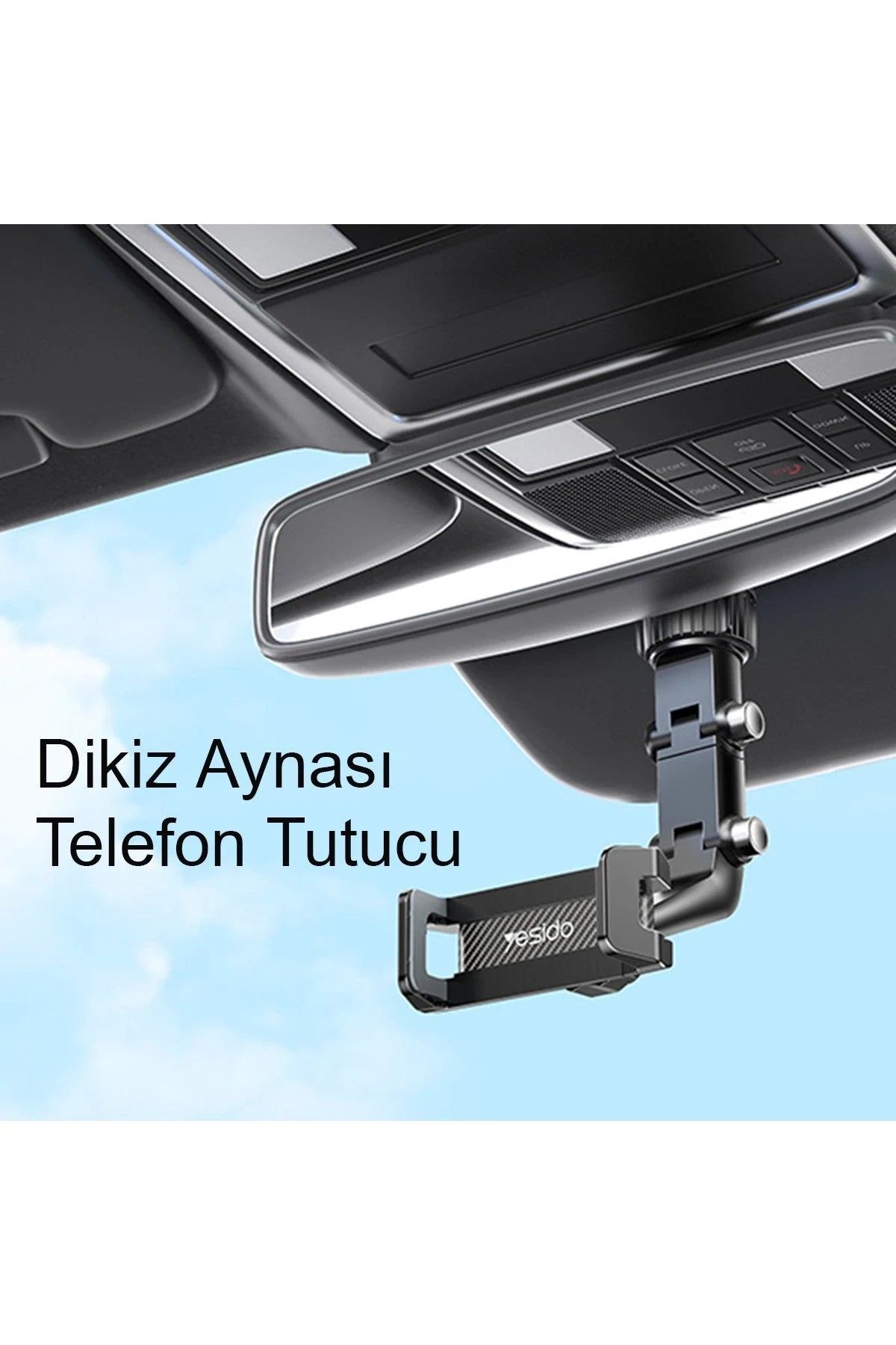 Yesido C192 Dikiz Aynasına Sabitlenen Ayarlanabilir Araç Tutucu