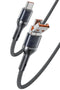 Yesido CA165C 1.2M 2in1 Bir Ucu USB ve Type-C to Type-C PD Hızlı Şarj Kablosu