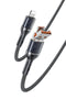 Yesido CA165L 1.2M Bir Ucu USB ve Type-C to Lightning PD Hızlı Şarj Kablosu