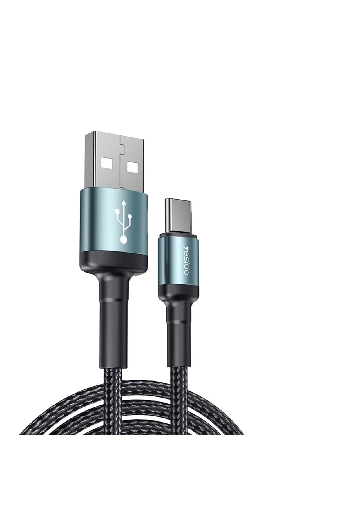 Yesido CA74 1.2M 2.4A Hasırlı Usb to Type-C Hızlı Şarj Kablosu