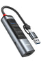 Yesido HB20 5in1 1 Adet USB 3.0 / 2 Adet Usb 2.0 / 1 Adet 100W Type-C Çıkışlı Usb ve Type-C Girişli Hub Dönüştürücü