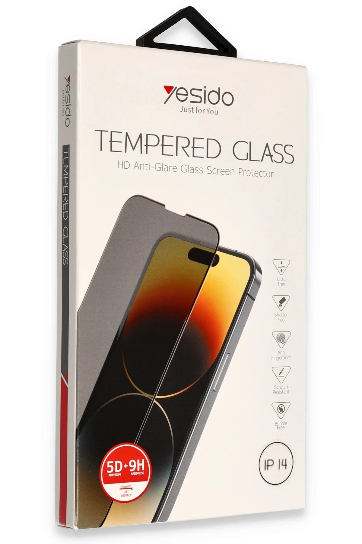 Yesido iPhone 14 TG13 5D Hayalet Cam Ekran Koruyucu