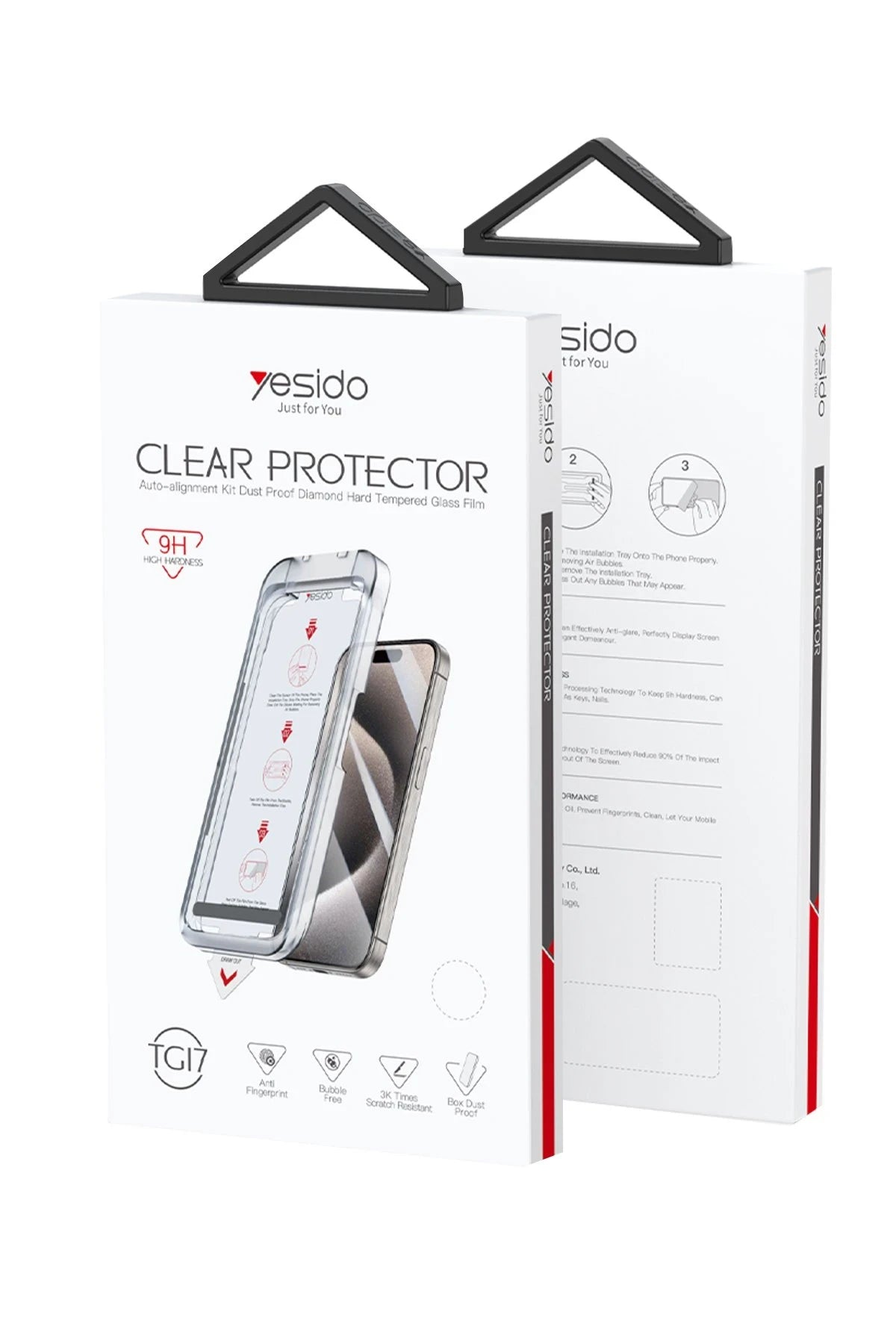 Yesido TG17 AutoKit iPhone 17E/16E/14/13 Pro/13 Cam Ekran Koruyucu