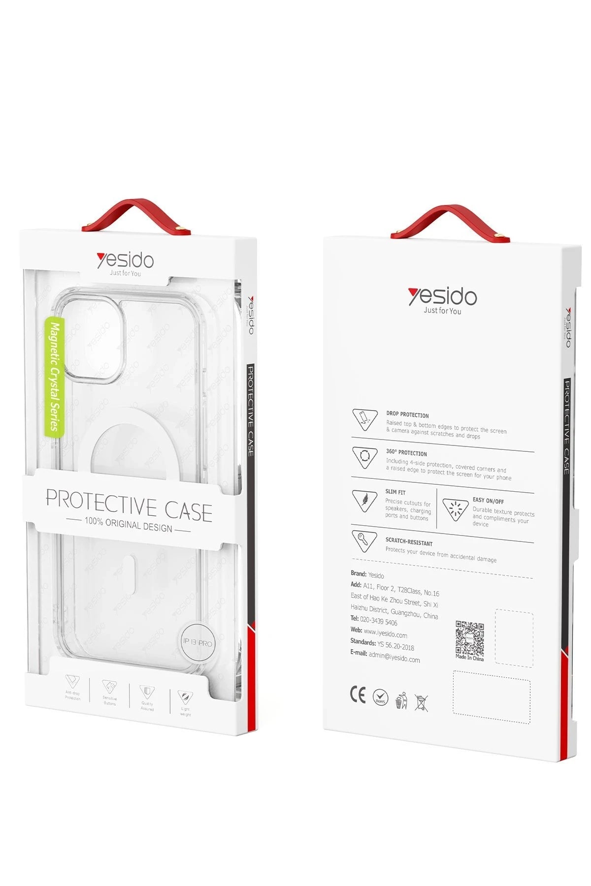 Yesido iPhone 16 PC03 Ace Şeffaf Magsafe Telefon Kılıfı