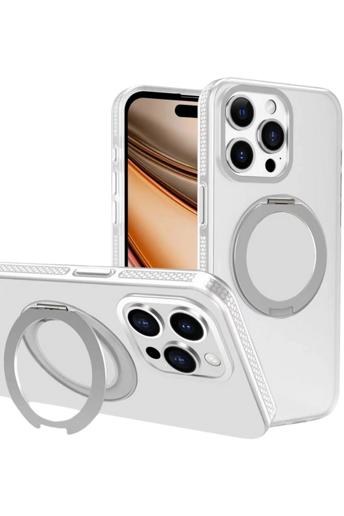 Yesido iPhone 16 Pro Max PC17 Roza Magsafe Standlı Telefon Kılıfı