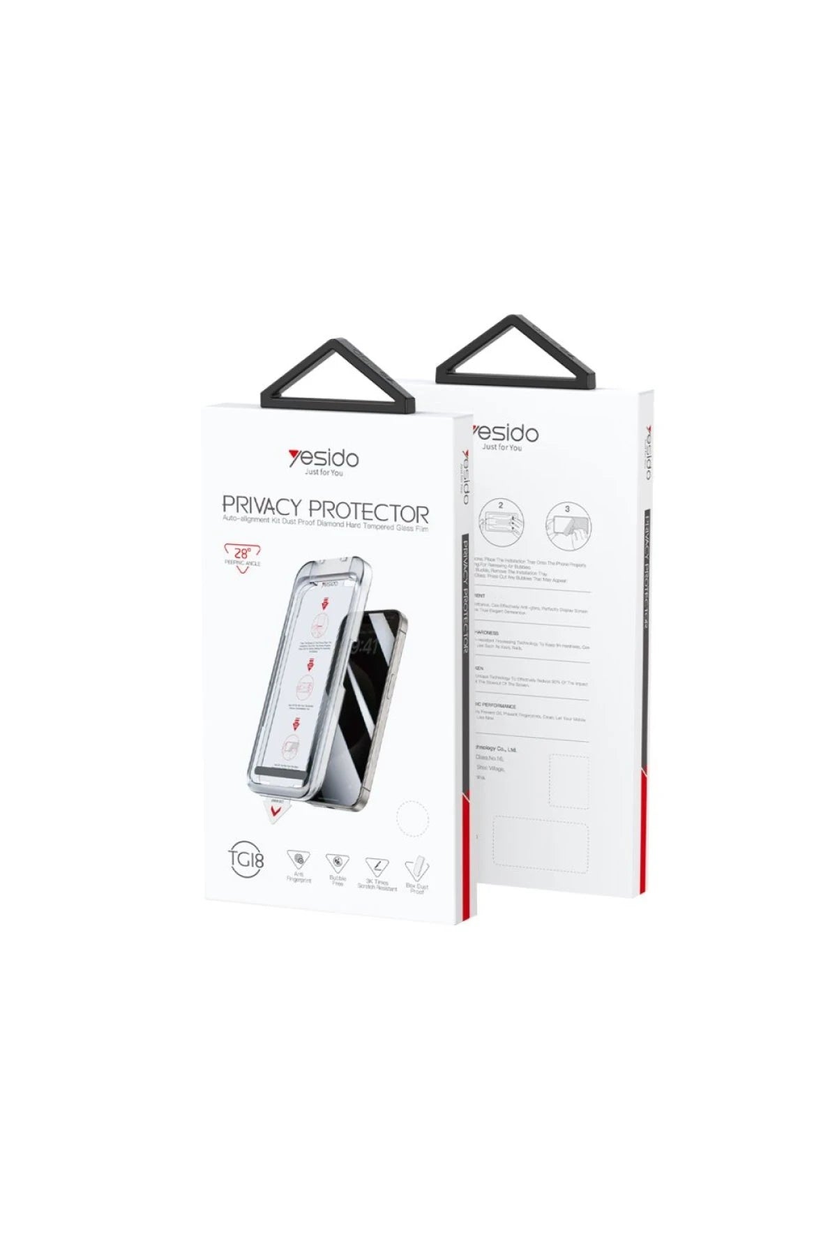 Yesido iPhone 16 Pro Max TG18 AutoKit Hayalet Cam Ekran Koruyucu