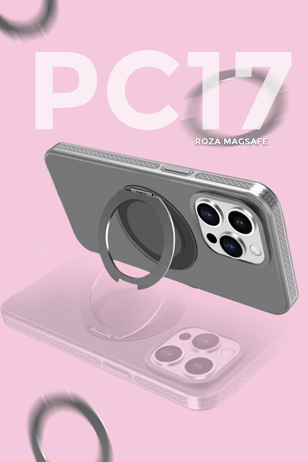 Yesido iPhone 16 Pro PC17 Roza Magsafe Standlı  Telefon Kılıfı