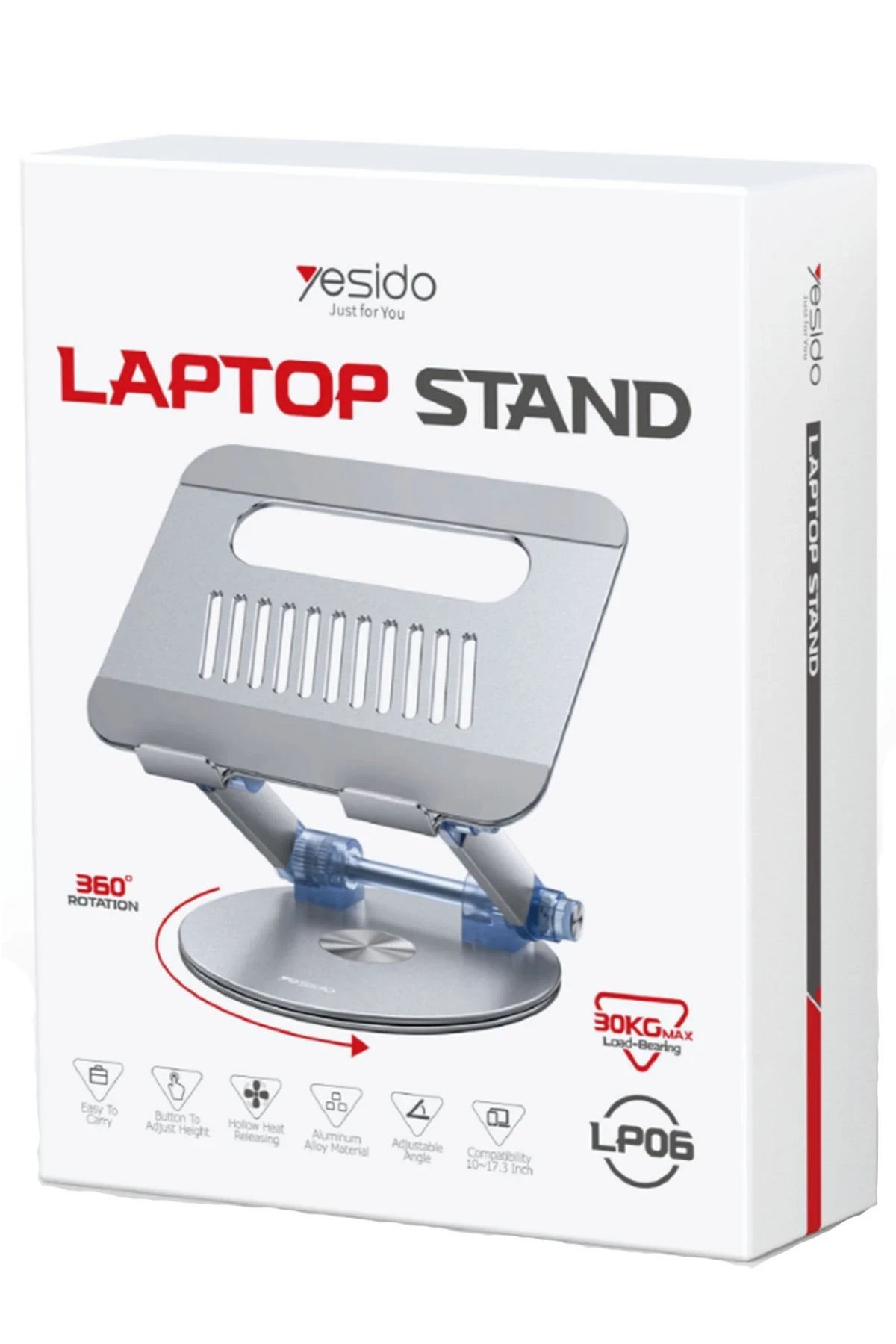 Yesido LP06 360 Derece Ayarlanabilir Metal Laptop Standı