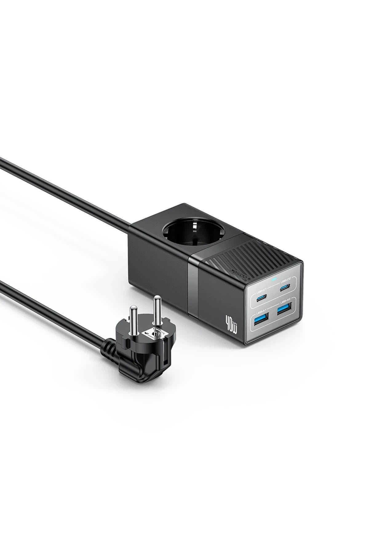Yesido MC35 2500W 1.5M Ekstra 2 Adet 18W USB ve 2 Adet 20W Type-C Çıkışlı Priz Uzatıcı