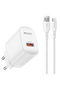 Yesido YC111 18W USB-A QC 3.0 Çıkışlı A to Type-C Kablolu Hızlı Şarj Cihazı