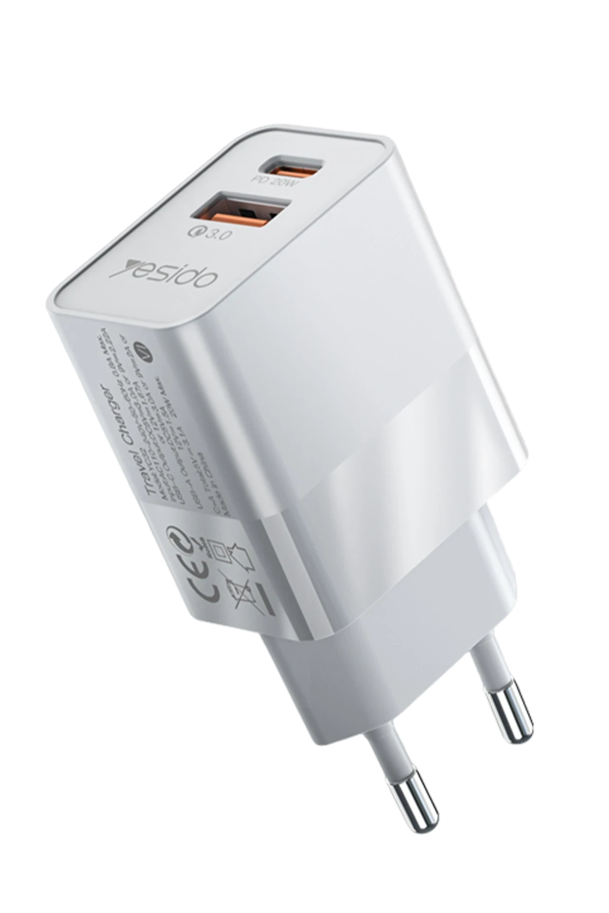 Yesido YC32 20W Type-C Çıkışlı PD Hızlı Şarj Cihazı