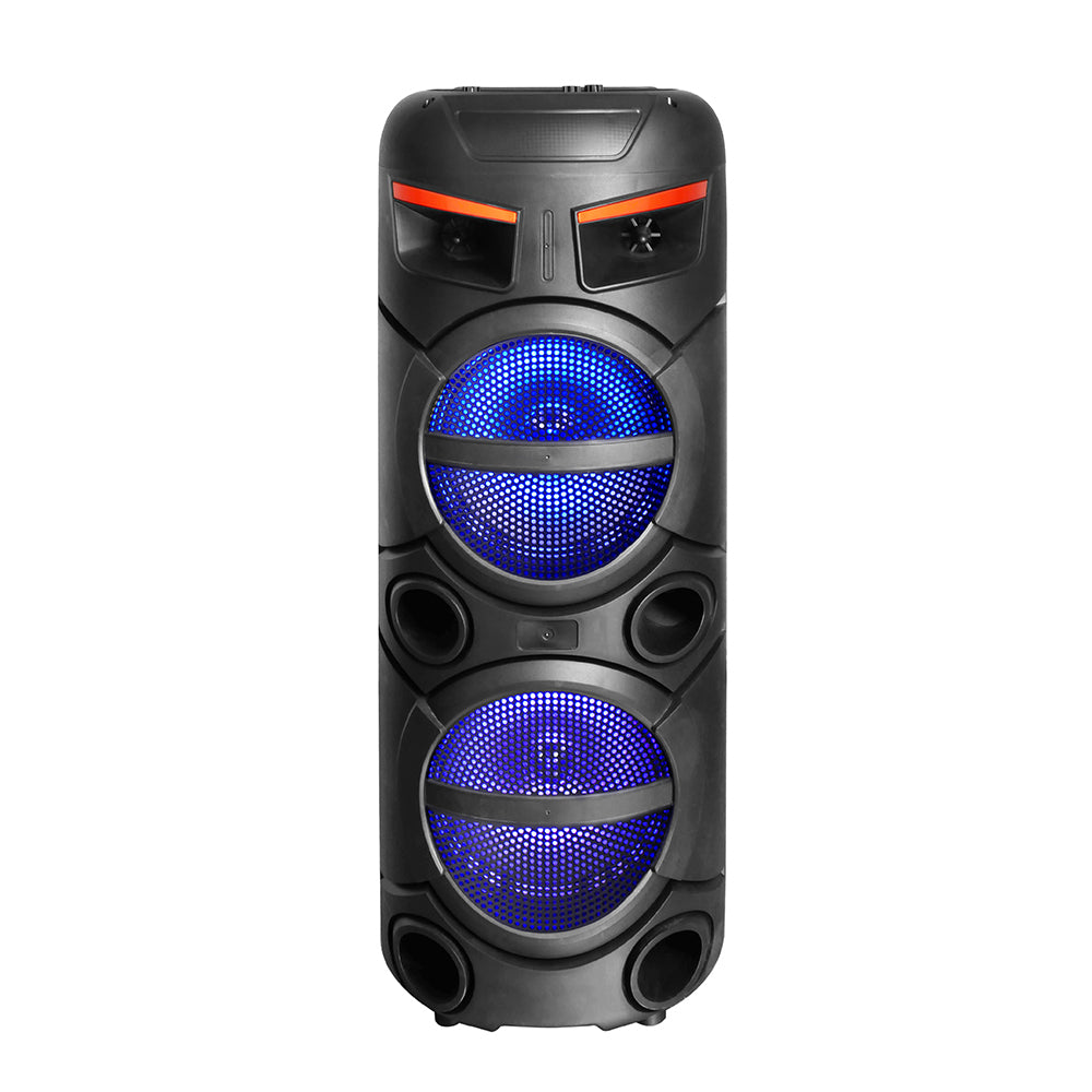 Cepax GD-2809 Dijital LED Göstergeli FM Radyolu Mikrofonlu RGB TWS Çift 8 inç Stereo Bass Kablosuz Karaoke Hoparlör