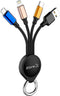 Cepax OKS 3 in 1 Usb Şarj Kablosu (Type-C, Micro, Lightning)