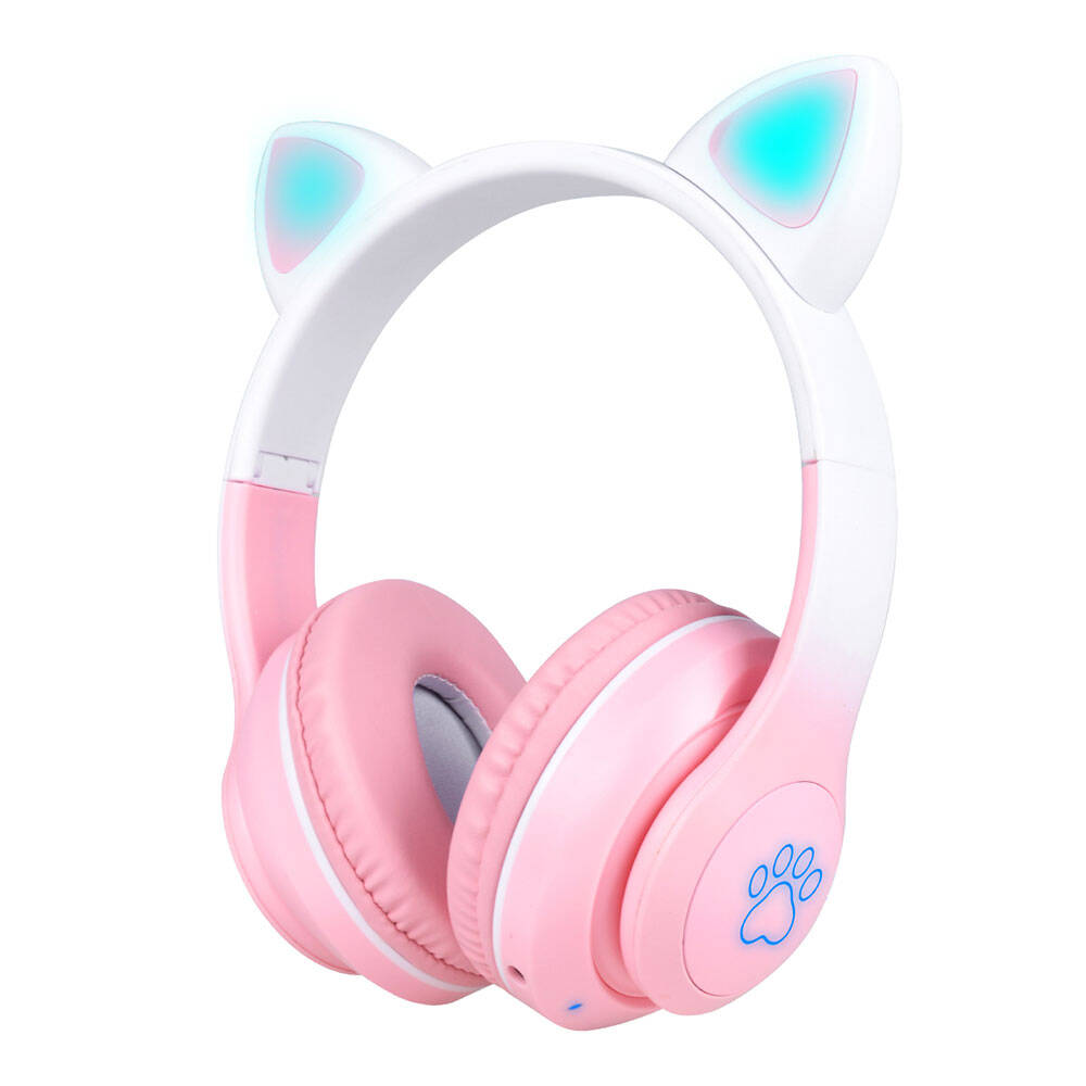 Cepax STN-28 Pro Kedi Kulaklı Tasarımlı RGB Işıklı Bluetooth Kulaklık - 1