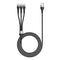 Cepax ZR-43 3in1 USB-A to Lightning – Type-C – Micro Şarj ve Data Kablosu 20W 1.5M