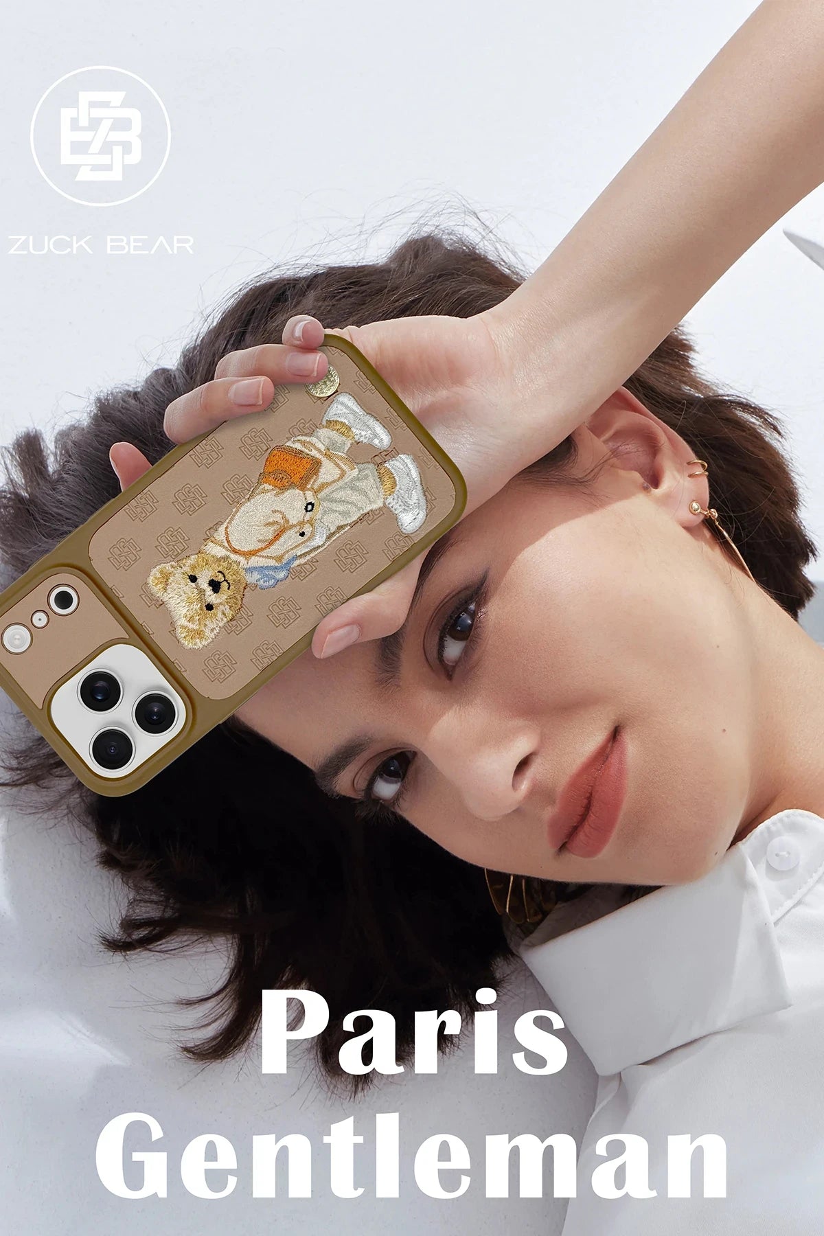 ZuckBear Apple iPhone 17 Pro Max Paris Gentleman Telefon Kılıfı