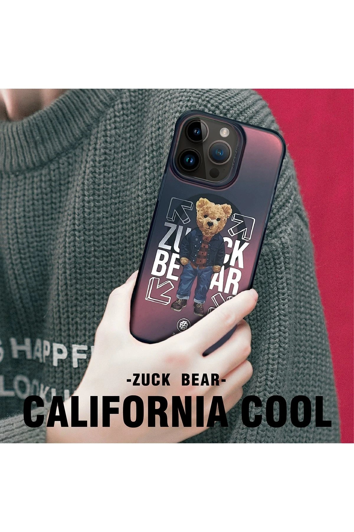 ZuckBear iPhone 15 Pro California Cool Magsafe Telefon Kılıfı